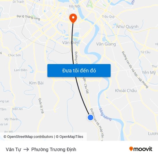 Văn Tự to Phường Trương Định map