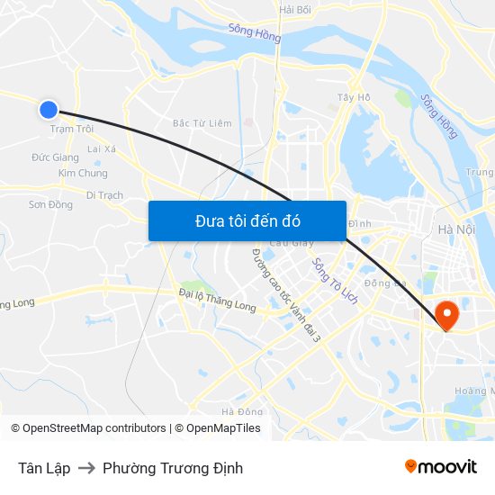 Tân Lập to Phường Trương Định map