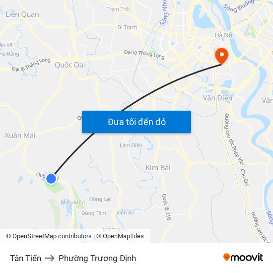 Tân Tiến to Phường Trương Định map