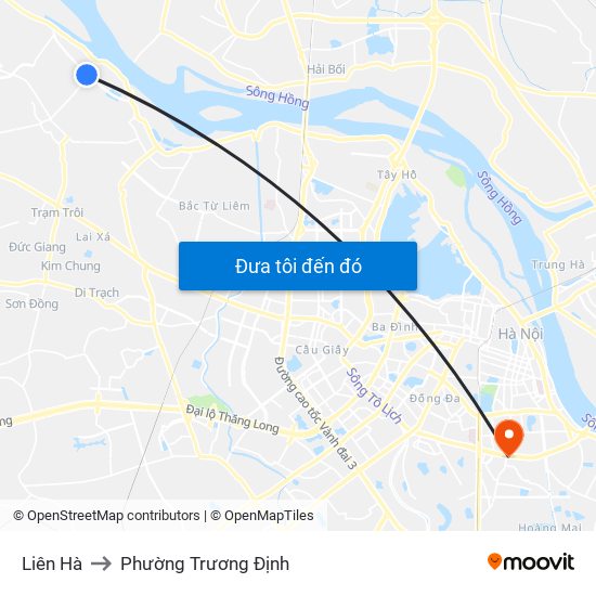 Liên Hà to Phường Trương Định map