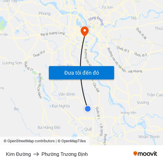 Kim Đường to Phường Trương Định map