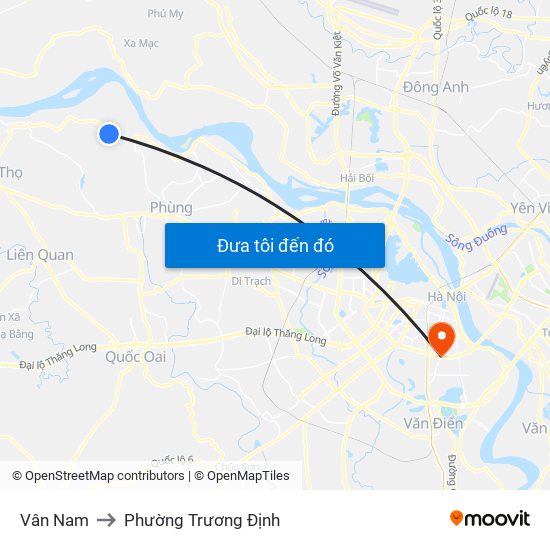 Vân Nam to Phường Trương Định map