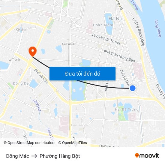 Đống Mác to Phường Hàng Bột map