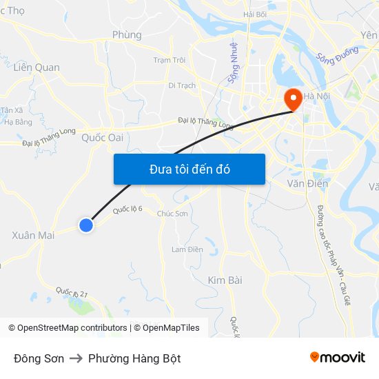 Đông Sơn to Phường Hàng Bột map