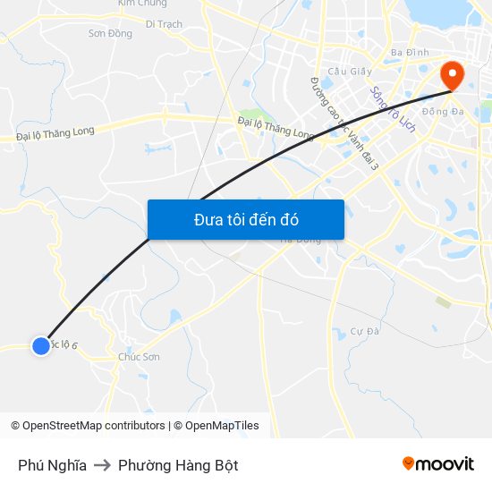 Phú Nghĩa to Phường Hàng Bột map