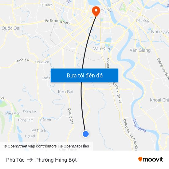 Phú Túc to Phường Hàng Bột map