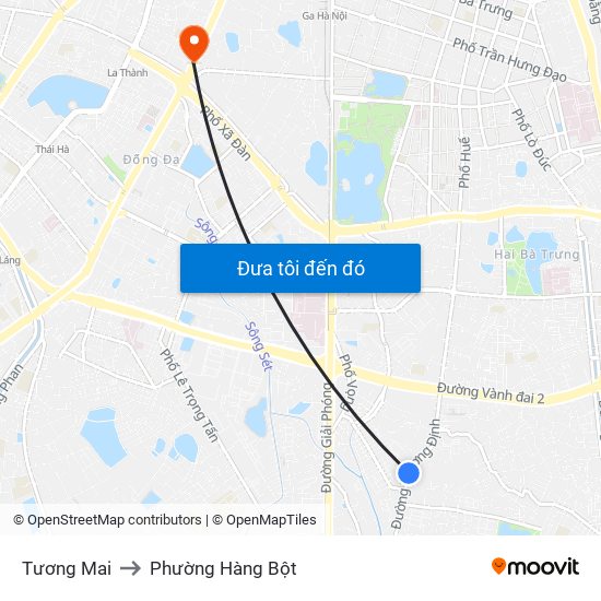 Tương Mai to Phường Hàng Bột map