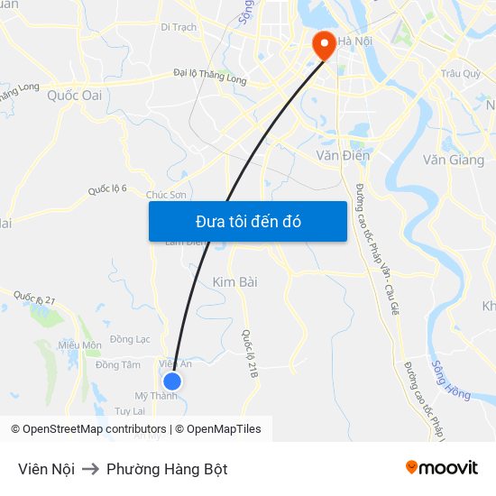 Viên Nội to Phường Hàng Bột map