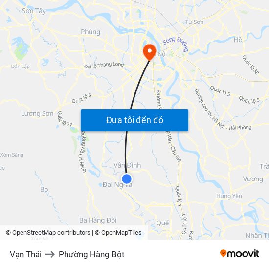 Vạn Thái to Phường Hàng Bột map