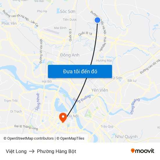 Việt Long to Phường Hàng Bột map