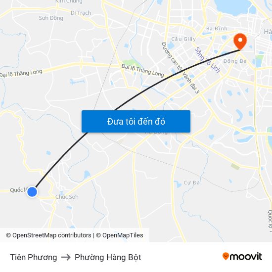 Tiên Phương to Phường Hàng Bột map