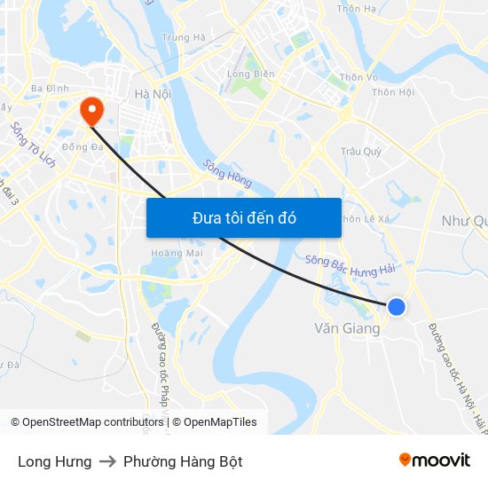 Long Hưng to Phường Hàng Bột map