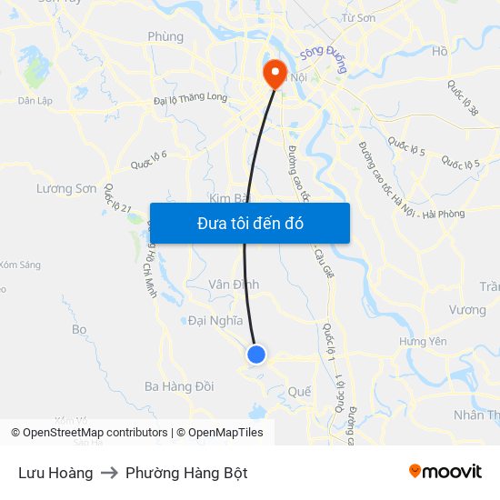 Lưu Hoàng to Phường Hàng Bột map