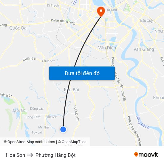 Hoa Sơn to Phường Hàng Bột map