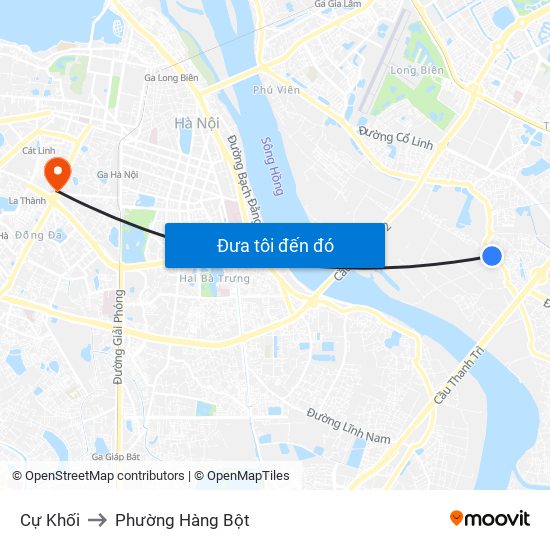 Cự Khối to Phường Hàng Bột map