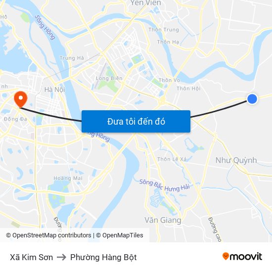 Xã Kim Sơn to Phường Hàng Bột map