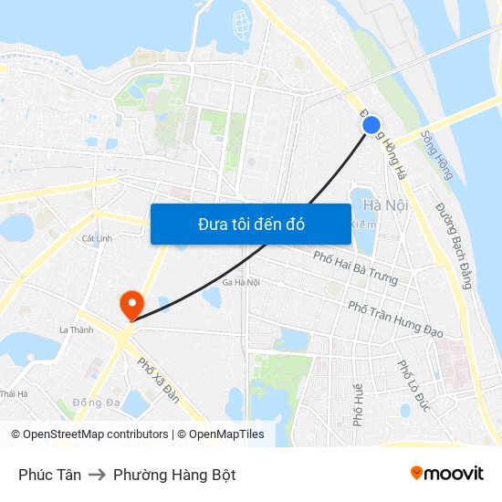 Phúc Tân to Phường Hàng Bột map