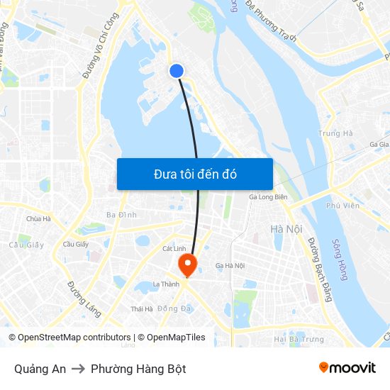 Quảng An to Phường Hàng Bột map