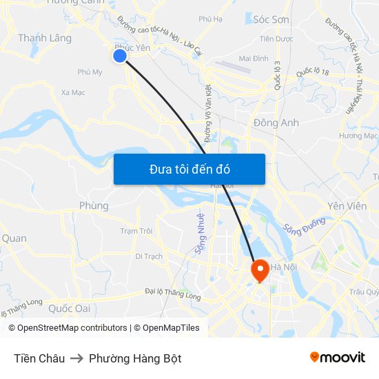 Tiền Châu to Phường Hàng Bột map