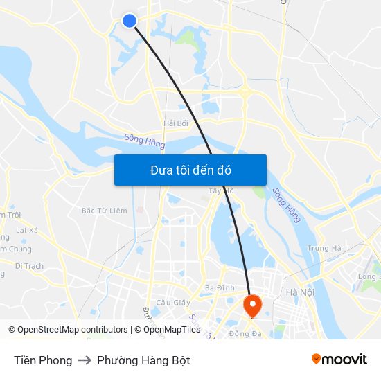 Tiền Phong to Phường Hàng Bột map