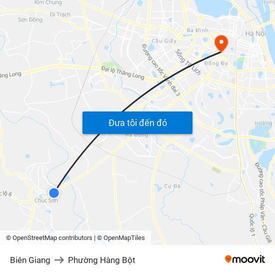 Biên Giang to Phường Hàng Bột map