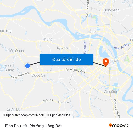 Bình Phú to Phường Hàng Bột map