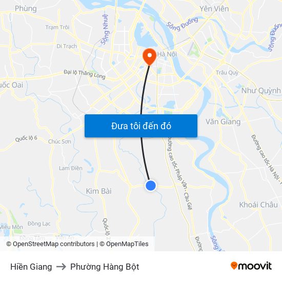 Hiền Giang to Phường Hàng Bột map