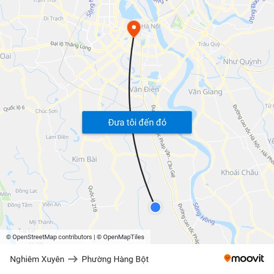 Nghiêm Xuyên to Phường Hàng Bột map