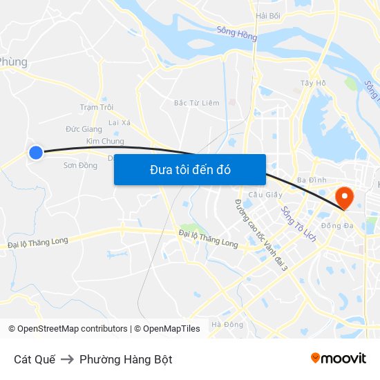 Cát Quế to Phường Hàng Bột map