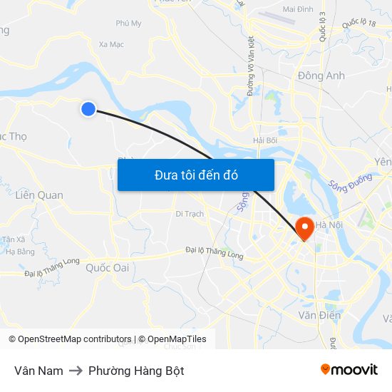 Vân Nam to Phường Hàng Bột map