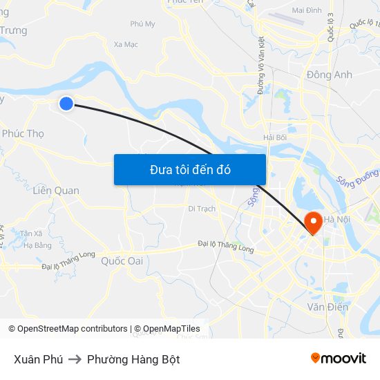 Xuân Phú to Phường Hàng Bột map