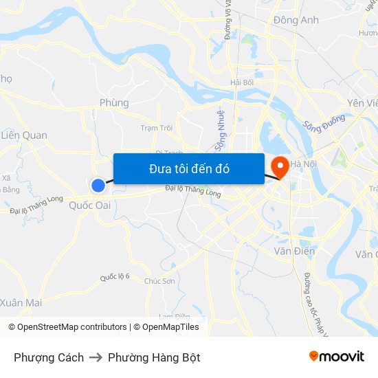 Phượng Cách to Phường Hàng Bột map