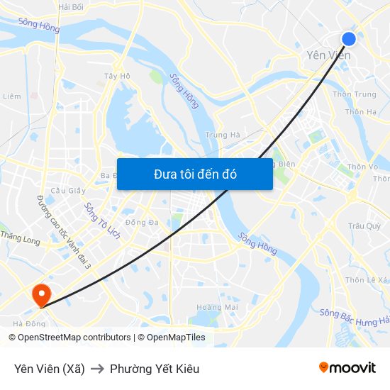 Yên Viên (Xã) to Phường Yết Kiêu map