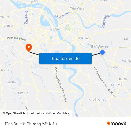 Đình Dù to Phường Yết Kiêu map