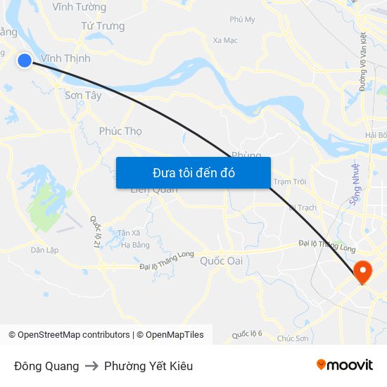 Đông Quang to Phường Yết Kiêu map