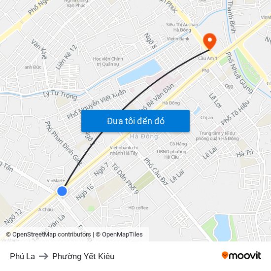 Phú La to Phường Yết Kiêu map