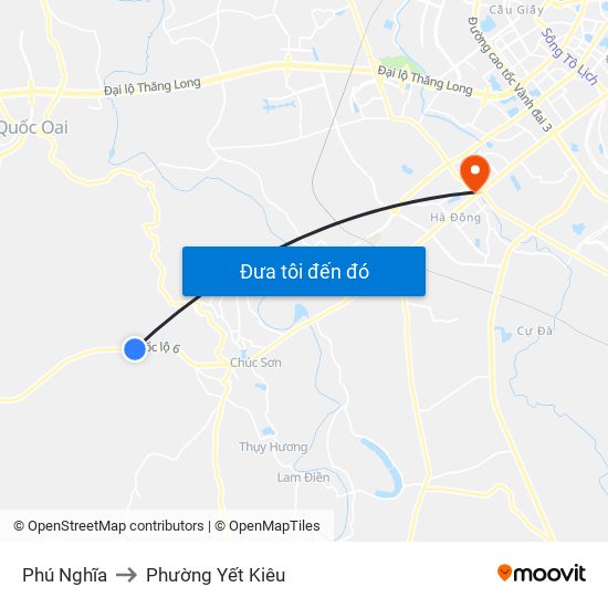 Phú Nghĩa to Phường Yết Kiêu map