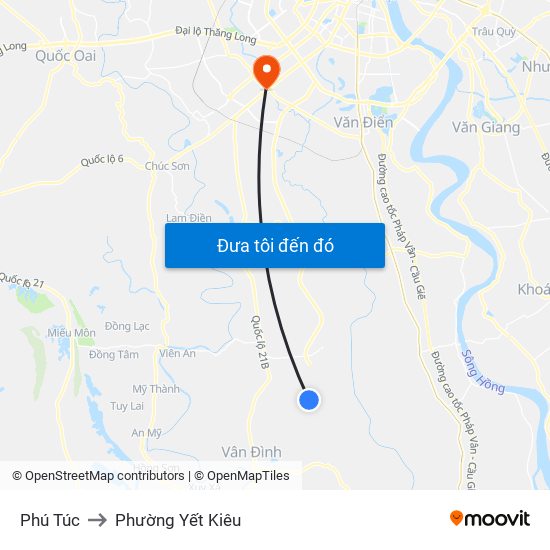 Phú Túc to Phường Yết Kiêu map