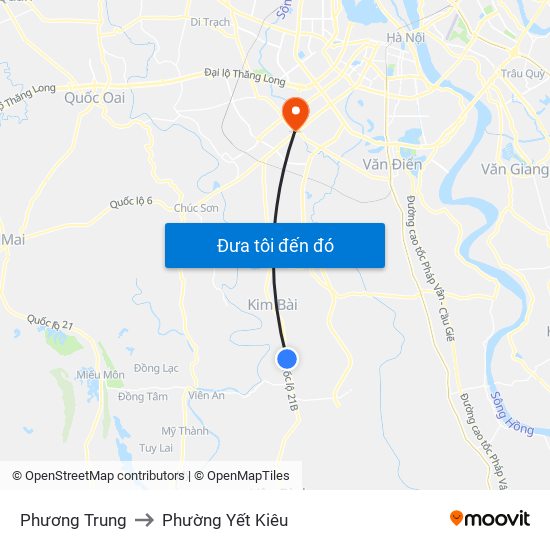 Phương Trung to Phường Yết Kiêu map