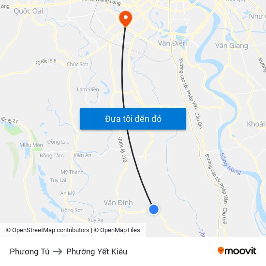 Phương Tú to Phường Yết Kiêu map