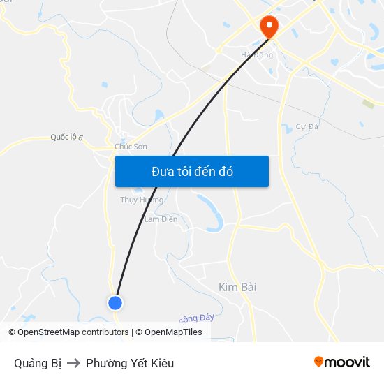 Quảng Bị to Phường Yết Kiêu map