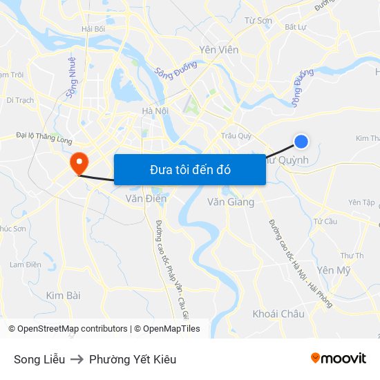 Song Liễu to Phường Yết Kiêu map