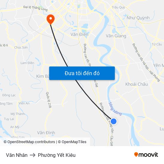 Văn Nhân to Phường Yết Kiêu map