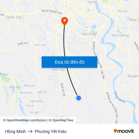 Hồng Minh to Phường Yết Kiêu map