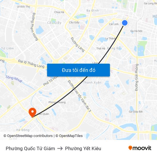 Phường Quốc Tử Giám to Phường Yết Kiêu map