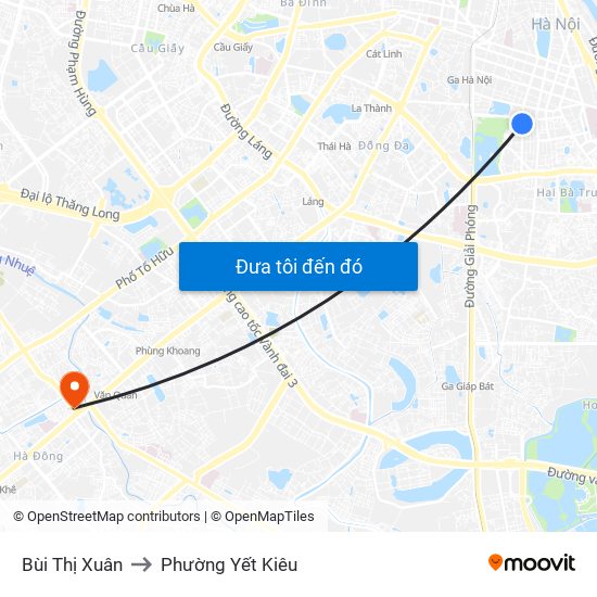 Bùi Thị Xuân to Phường Yết Kiêu map