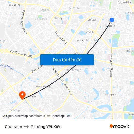 Cửa Nam to Phường Yết Kiêu map