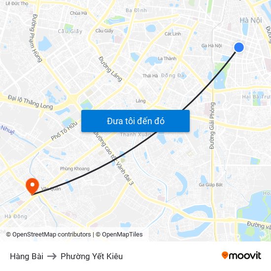 Hàng Bài to Phường Yết Kiêu map