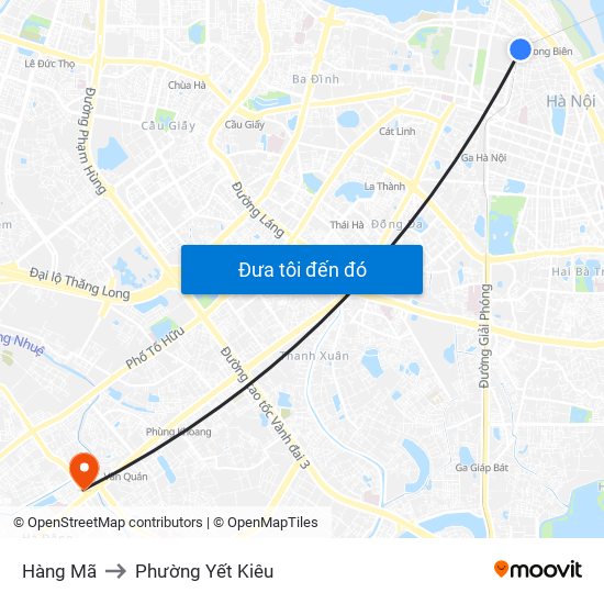 Hàng Mã to Phường Yết Kiêu map