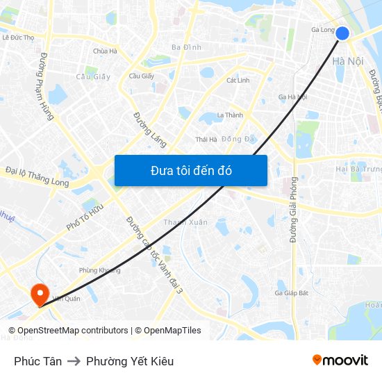 Phúc Tân to Phường Yết Kiêu map